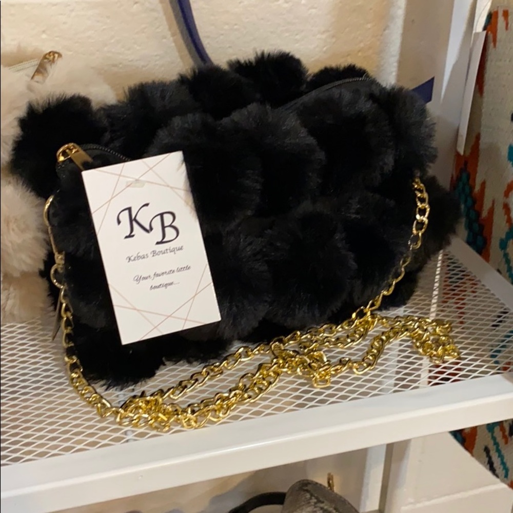 Black Puffs Handbag